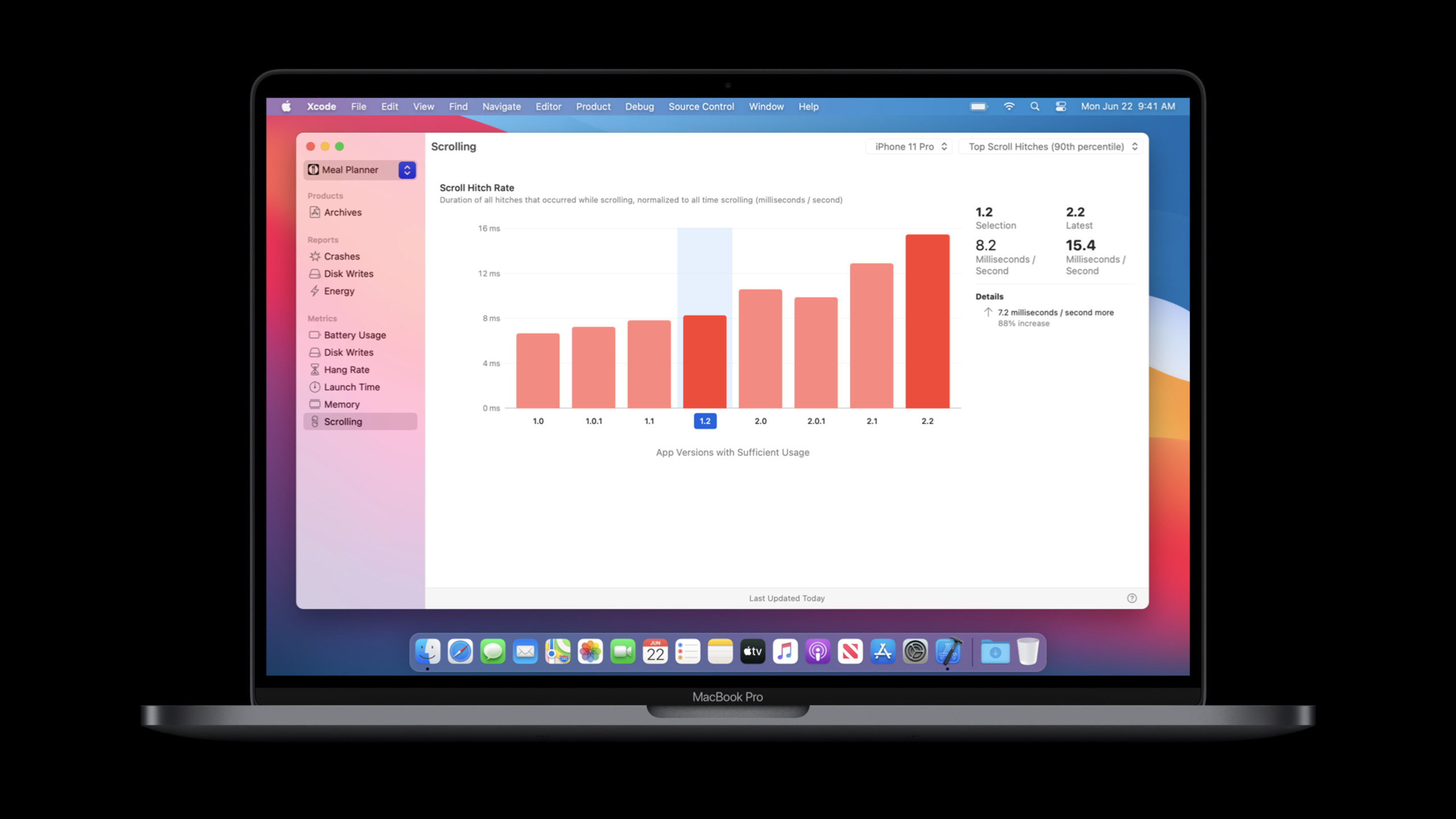 Diagnose performance issues with the Xcode Organizer